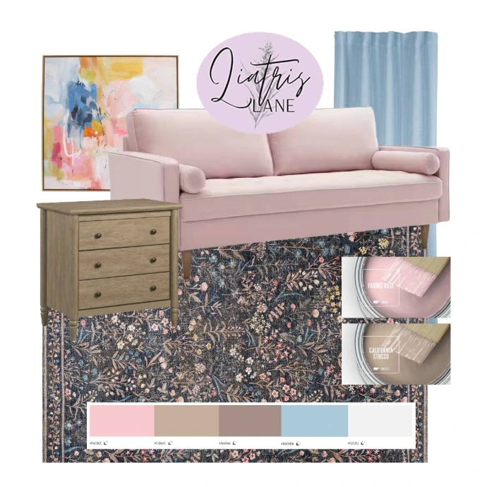 Home living room decor pink sofa behr paint rug